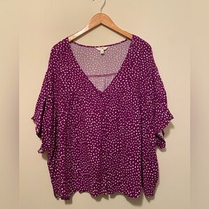 Terra & Sky plus size purple top